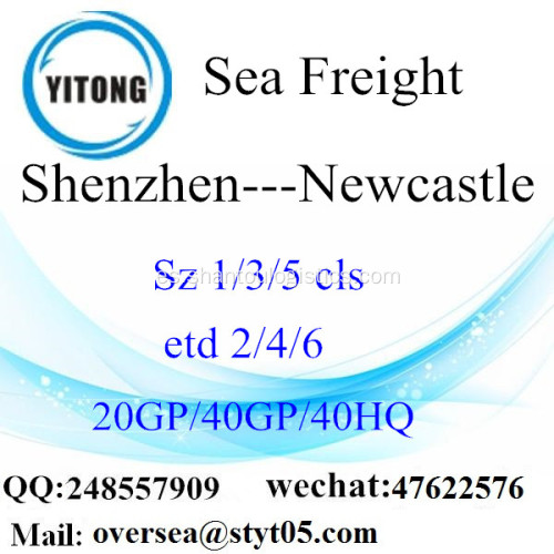 Flete mar del puerto de Shenzhen a Newcastle